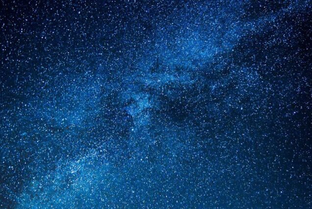 A person gazing at the star-filled night sky in the Eastern Desert during a stargazing tour